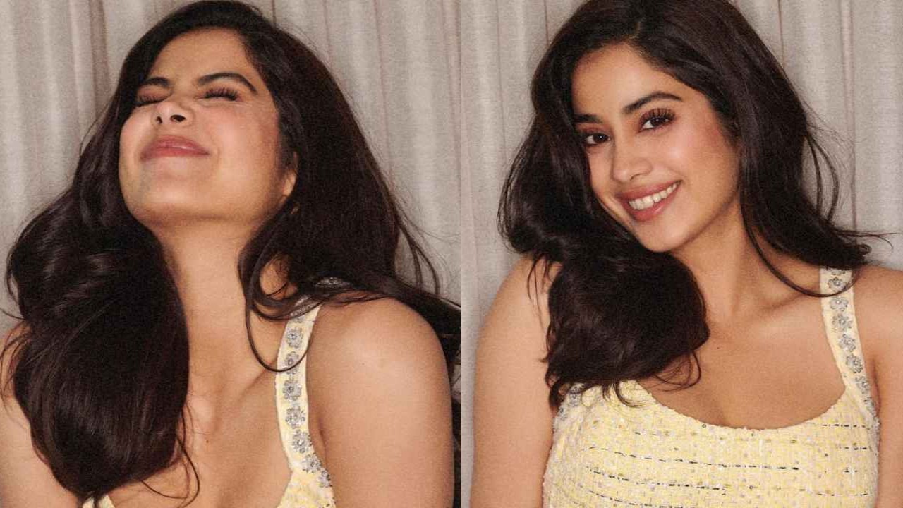 Janhvi Kapoor's stunning eggshell-colored embellished mini-dress by Self-Portrait  sets style trend | PINKVILLA