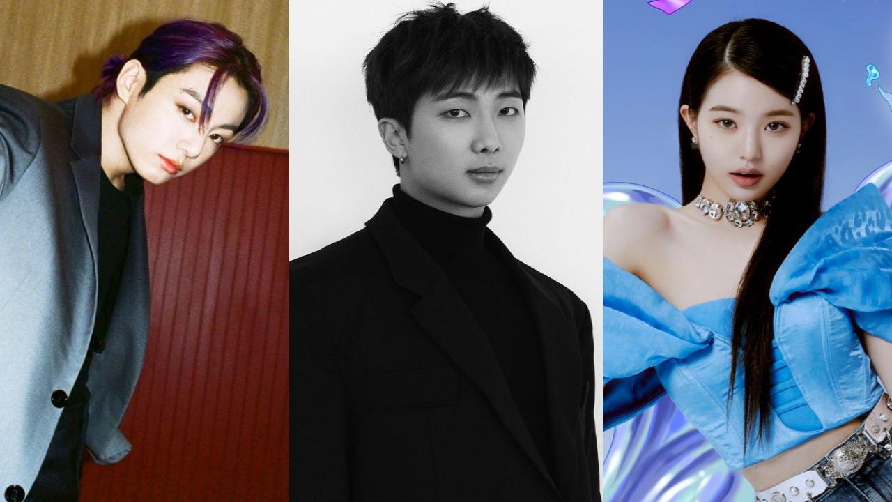 Jungkook, RM, Wonyoung; Picture Courtesy: BIGHIT MUSIC, Starship Entertainment
