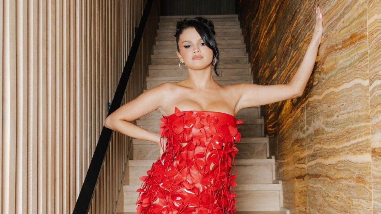Selena Gomez Shows How to Sport a Pretty Dress Like a Tomboy