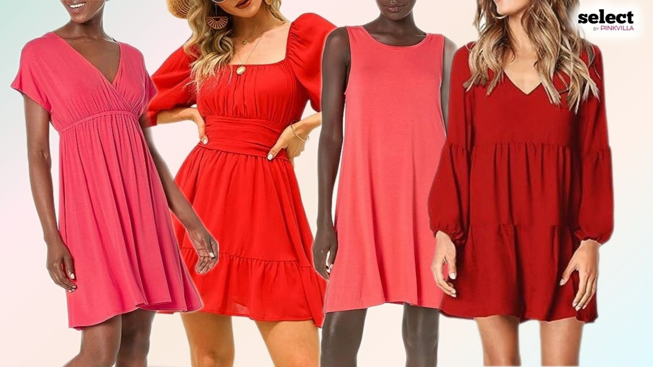 Casual red sales summer dress