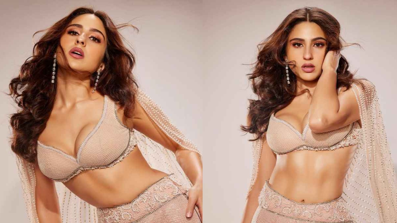 The good and bad style story of Sara Ali Khan's Shantanu and Nikhil pastel bralette, lehenga set sara-ali-khan-lehenga-bralette-shantanu-and-nikhil-ethnic-fashion