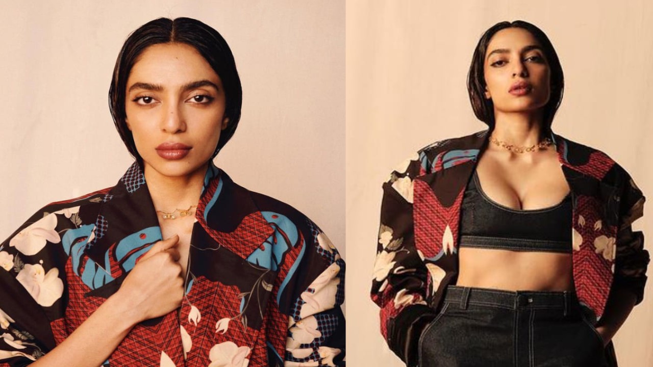 Decoding Sobhita Dhulipala's floral print trench coat look worn with a sensually  cut denim bralette | PINKVILLA