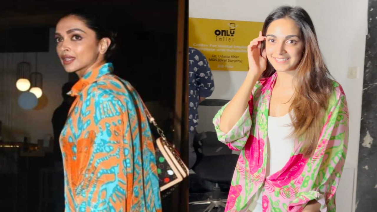 Deepika Padukone's Orange Co-Ord Set With A Louis Vuitton Bag At