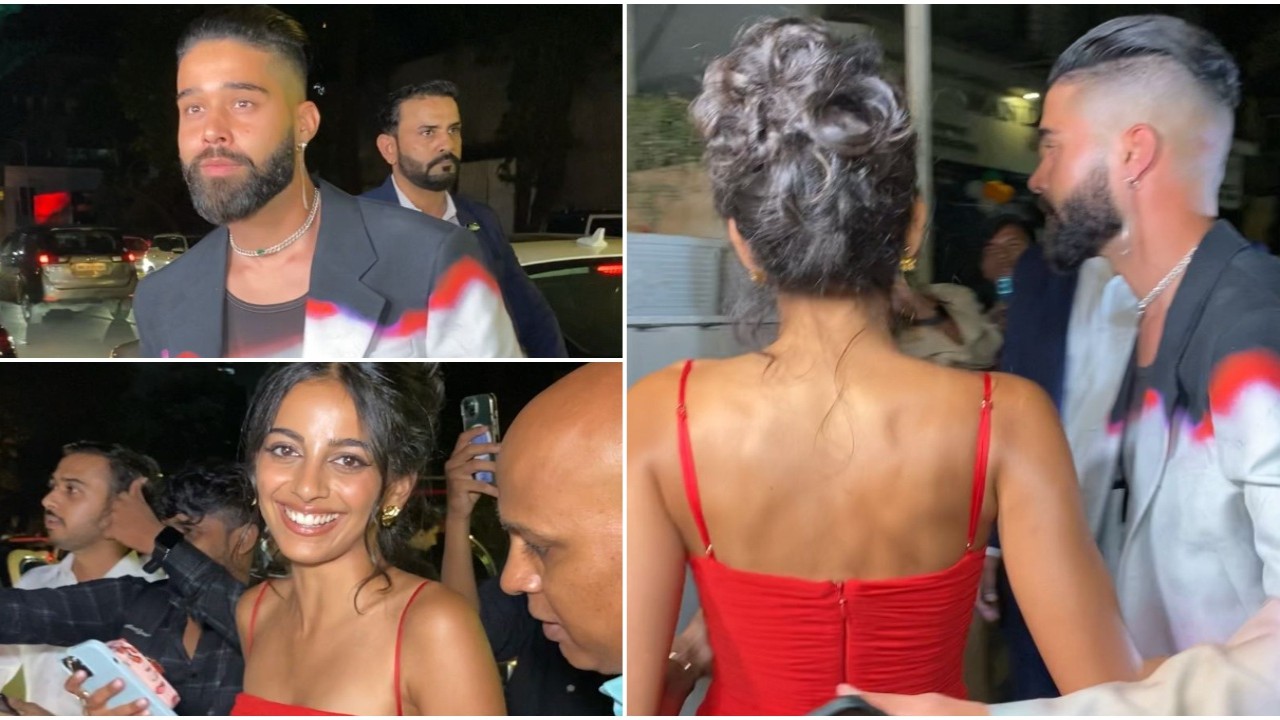 Banita Sandhu makes a strong case for red ruched midi dress at rumored  boyfriend AP Dhillon's party | PINKVILLA