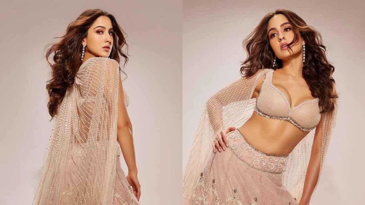 The good and bad style story of Sara Ali Khan's Shantanu and Nikhil pastel  bralette, lehenga set | PINKVILLA