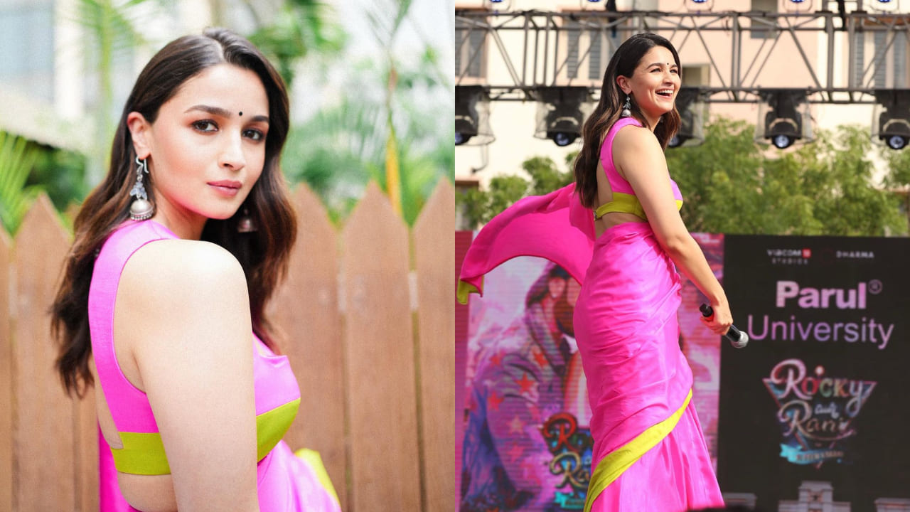 Alia Bhatt Pink Saree In Vadodara