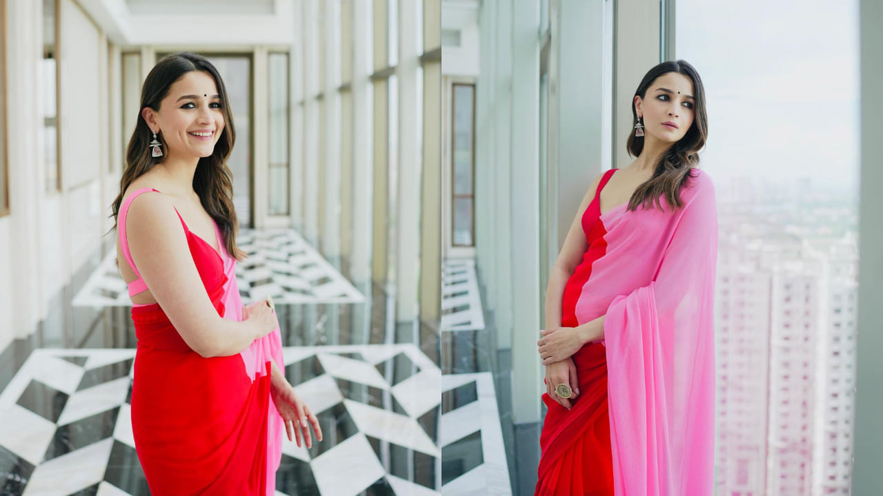Alia Bhatt Pink saree in kolkata