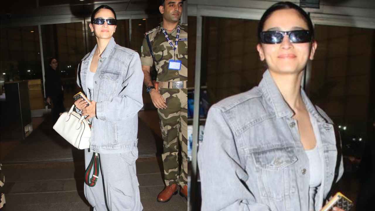 Alia Bhatt pairs grey-washed loose denim co-ord set with sneakers and Gucci  bag; Find out its price | PINKVILLA