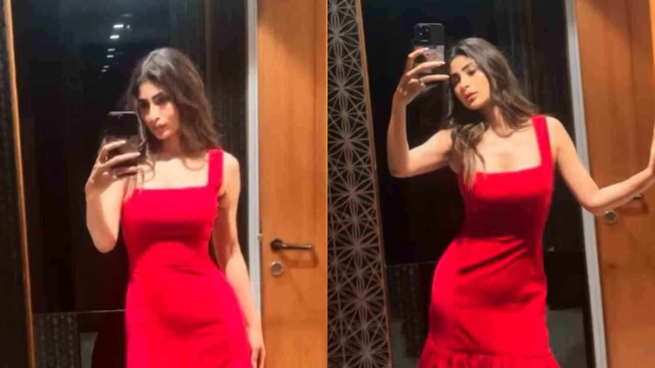 Mouni Roy flaunts her style in ravishing red gown with fishtail finesse,  perfect for romantic evenings | PINKVILLA