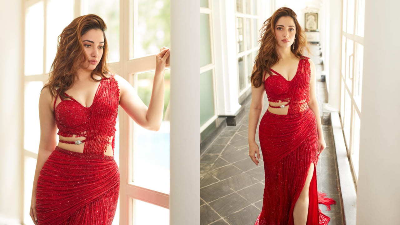 Tamannaah in red saree