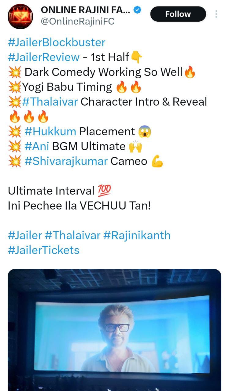 Jailer Twitter Review: Netizen says 'it's Rajinikanth show', Nelson Dilipkumar makes massive comeback  