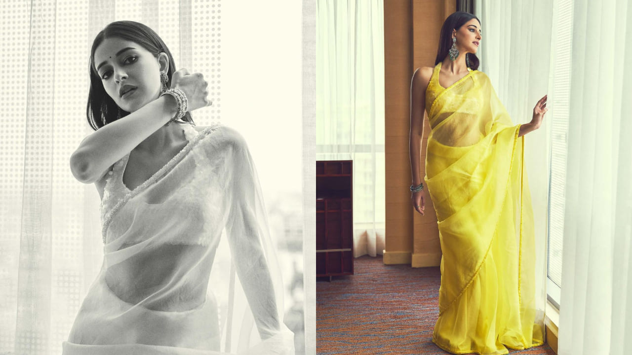 Ananya Panday sets the internet ablaze in a sun-kissed yellow saree |  PINKVILLA