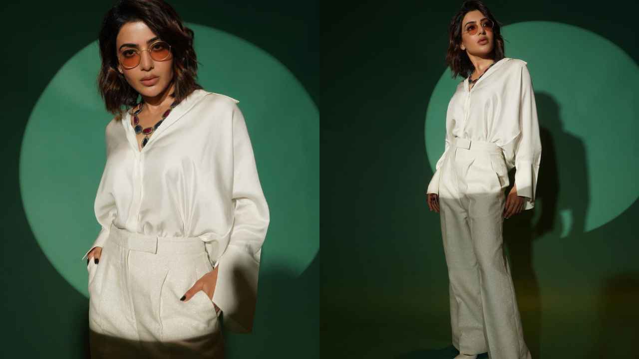 Samantha Ruth Prabhu aces the all-white aesthetic in crisp shirt, matching  pants by Payal Khandwala | PINKVILLA