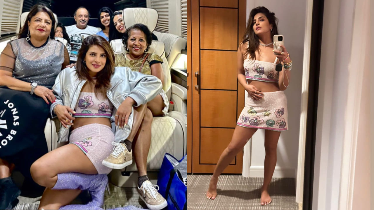 Priyanka Chopra Jonas masters art of hot and cute fusion in an expensive  crystal co-ord set; Guess the cost | PINKVILLA