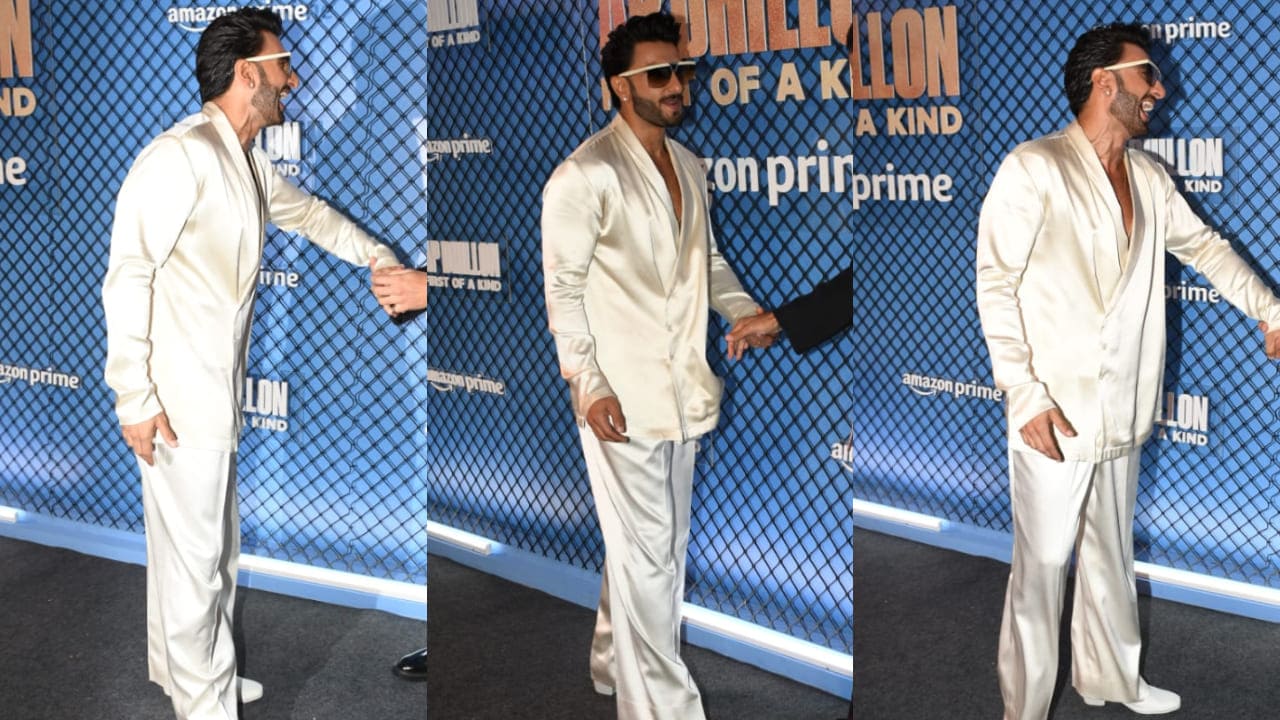 Ranveer Singh in white outfit at red carpet