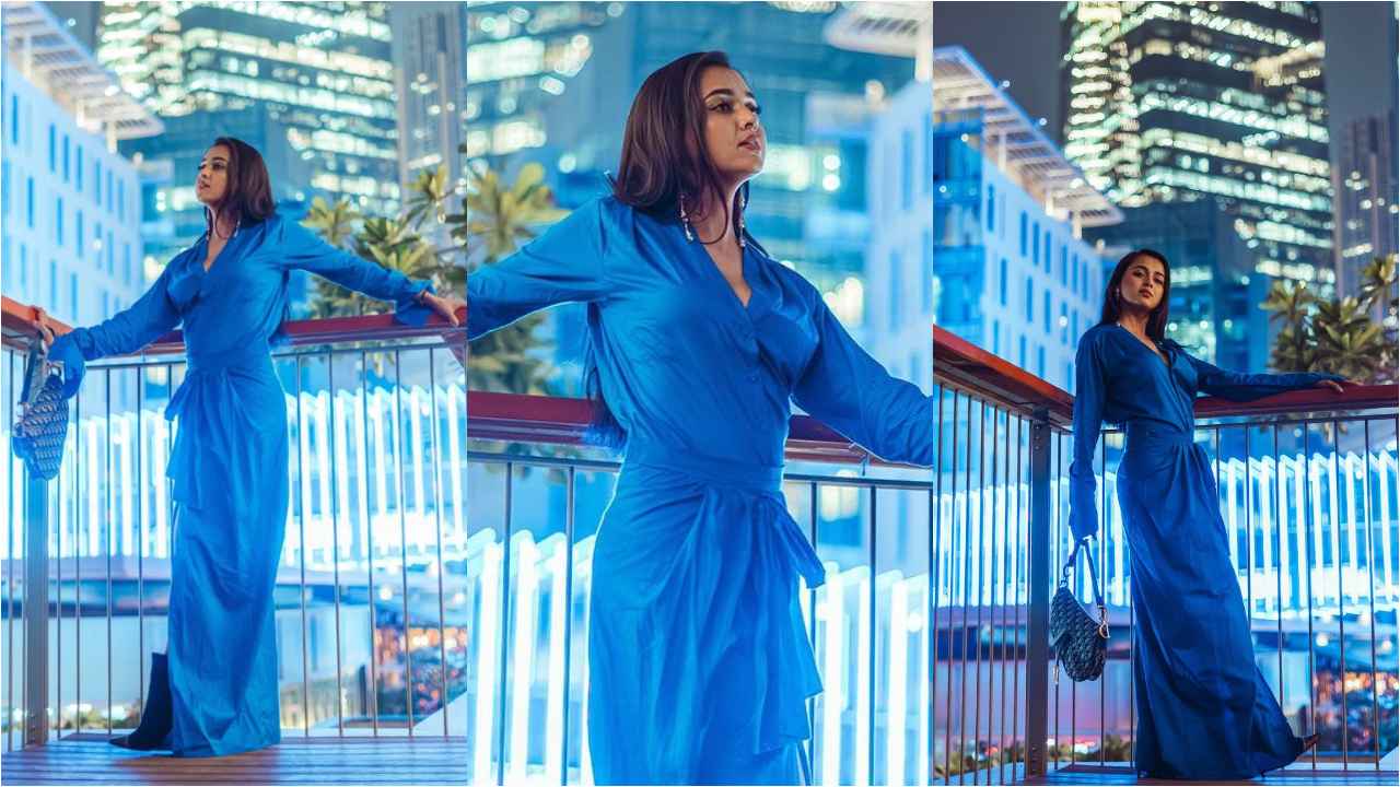 Tejasswi Prakash’s affordable blue-hued shirt dress by Nidhi and Mahak is a masterclass in curated elegance