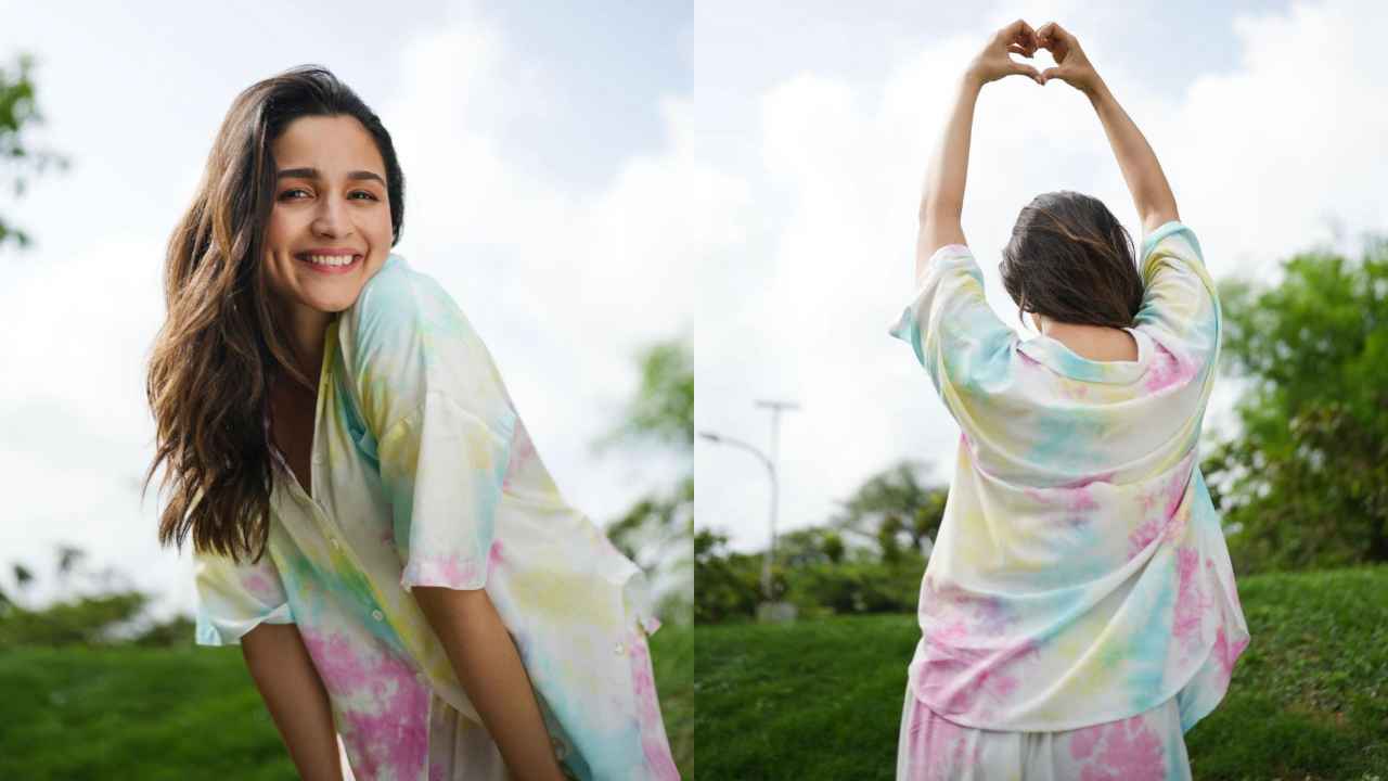 Alia Bhatt flaunts her love for tie-dye in comfortable buttoned-up shirt  and matching pants | PINKVILLA