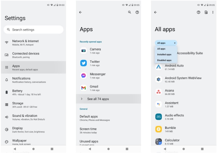 find hidden apps through your settings
