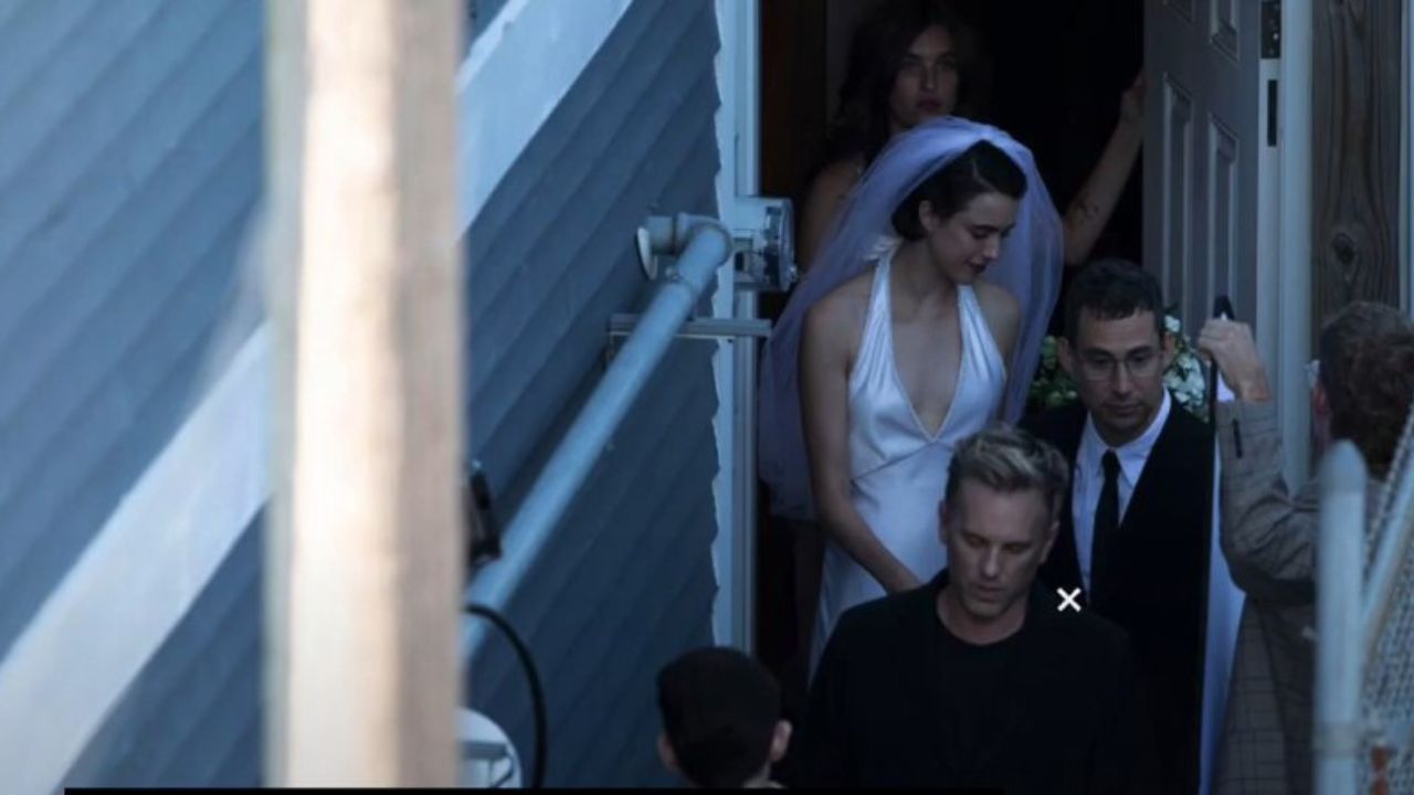 Margaret Qualley and Jack Antonoff wedding click (Youtube)