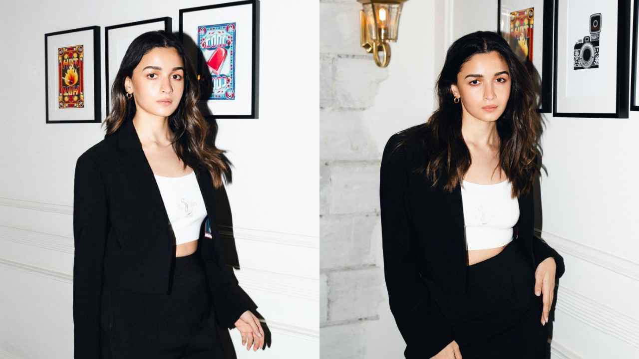 How To Style: Alia Bhatt elevates formal wear with crop jacket and flared  pants by Shantanu and Nikhil | PINKVILLA