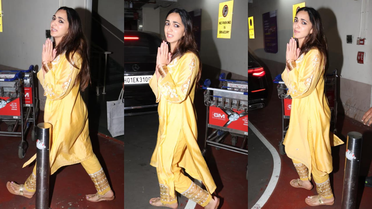 Travel Look: Kiara Advani wears affordable chikankari kurta set and is  perfect for intimate home celebrations | PINKVILLA