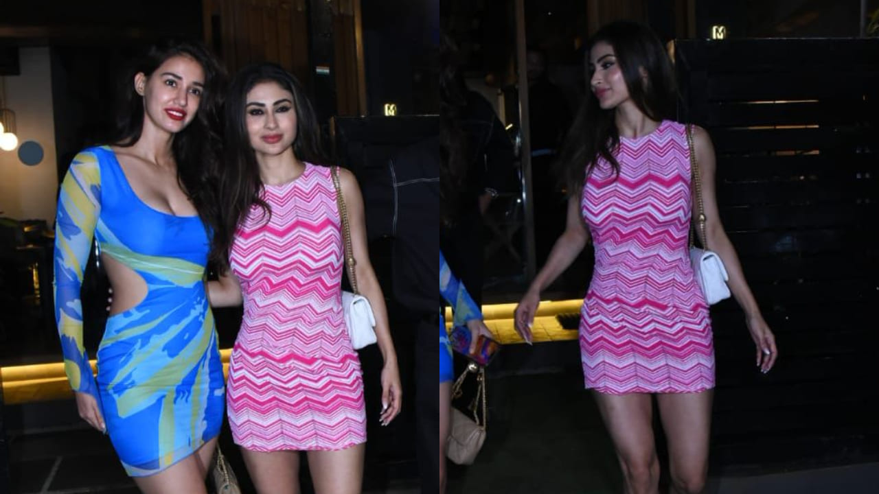 Mouni Roy flaunts pink and white mini dress paired with stunning Chanel bag;  the ultimate club night ensemble | PINKVILLA