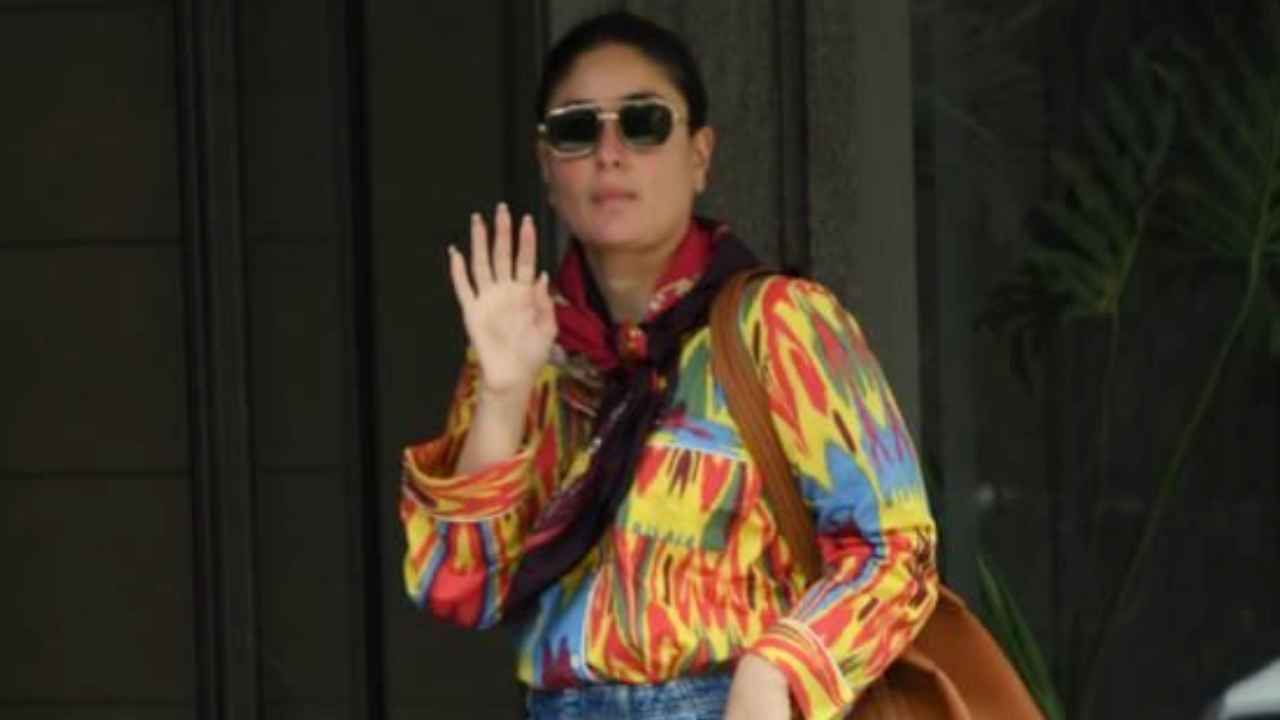 Kareena Kapoor Khan channels her inner Geet in 90's fashion with abstract  shirt, wide-legged denims, and scarf | PINKVILLA