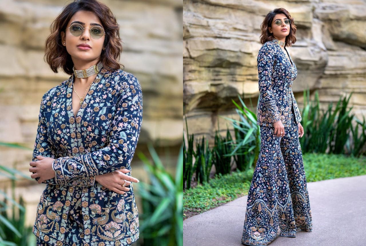 Samantha Ruth Prabhu wears Anita Dongre gharara set and is perfect for Raksha  Bandhan celebrations | PINKVILLA