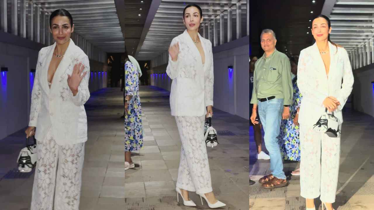 Malaika Arora's Date Night Look With Arjun Kapoor: A Lace Pantsuit