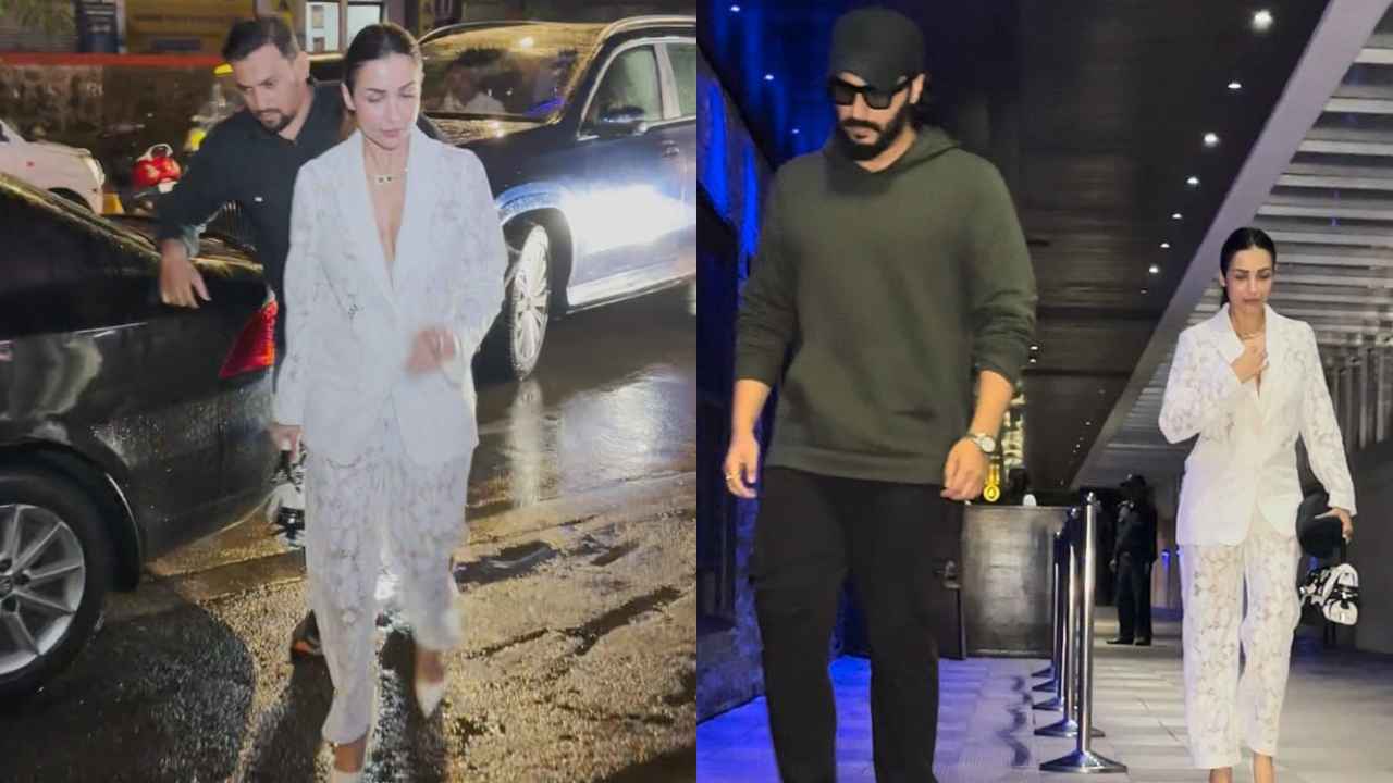 How to style: Malaika Arora wears lace pantsuit and expensive Jimmy Choo heels on date night with Arjun Kapoor | PINKVILLA