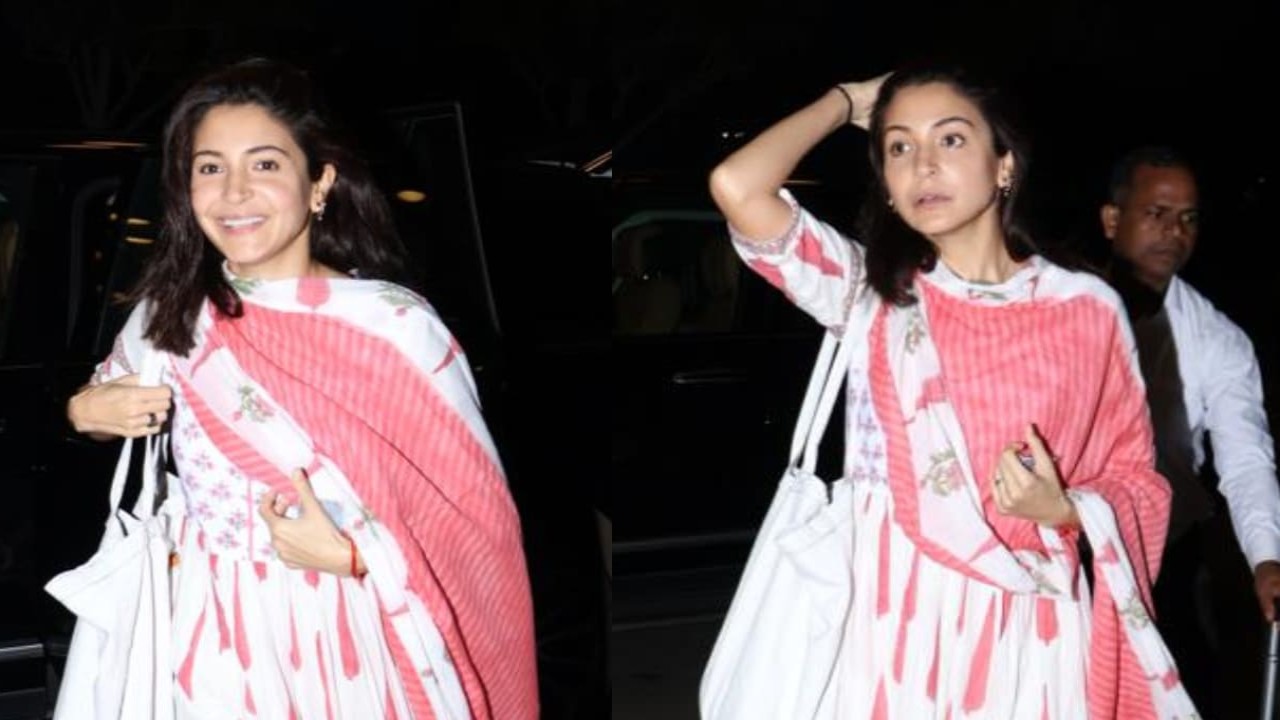 Anushka Sharma rocks budget friendly anarkali kurta set at airport; get  details