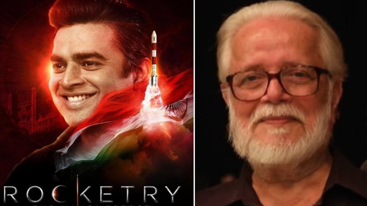 Pic courtesy: IMDb, Nambi Narayanan (Twitter) Rocketry still, Nambi Narayanan