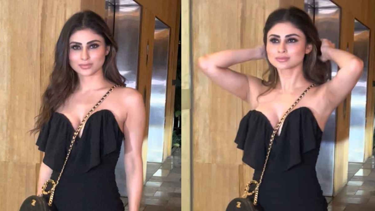 mouni-roy-chanel-bag-black-mini-dress-versace-bollywood-fashion