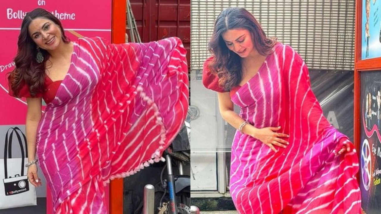Slay like Shraddha Arya; Recreate her pink and red saree look under Rs 5000  | PINKVILLA