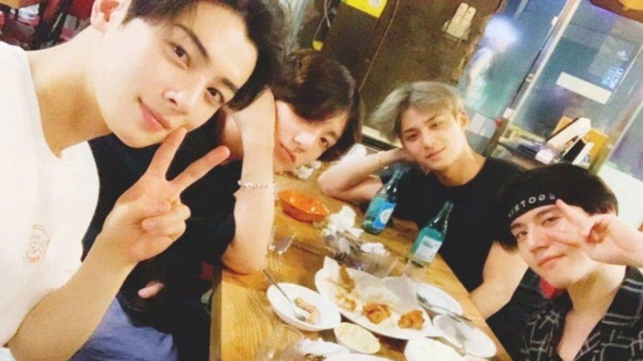 Cha Eun Woo, Jungkook, Mingyu and Yugyeom, Credits-BTS' official Twitter