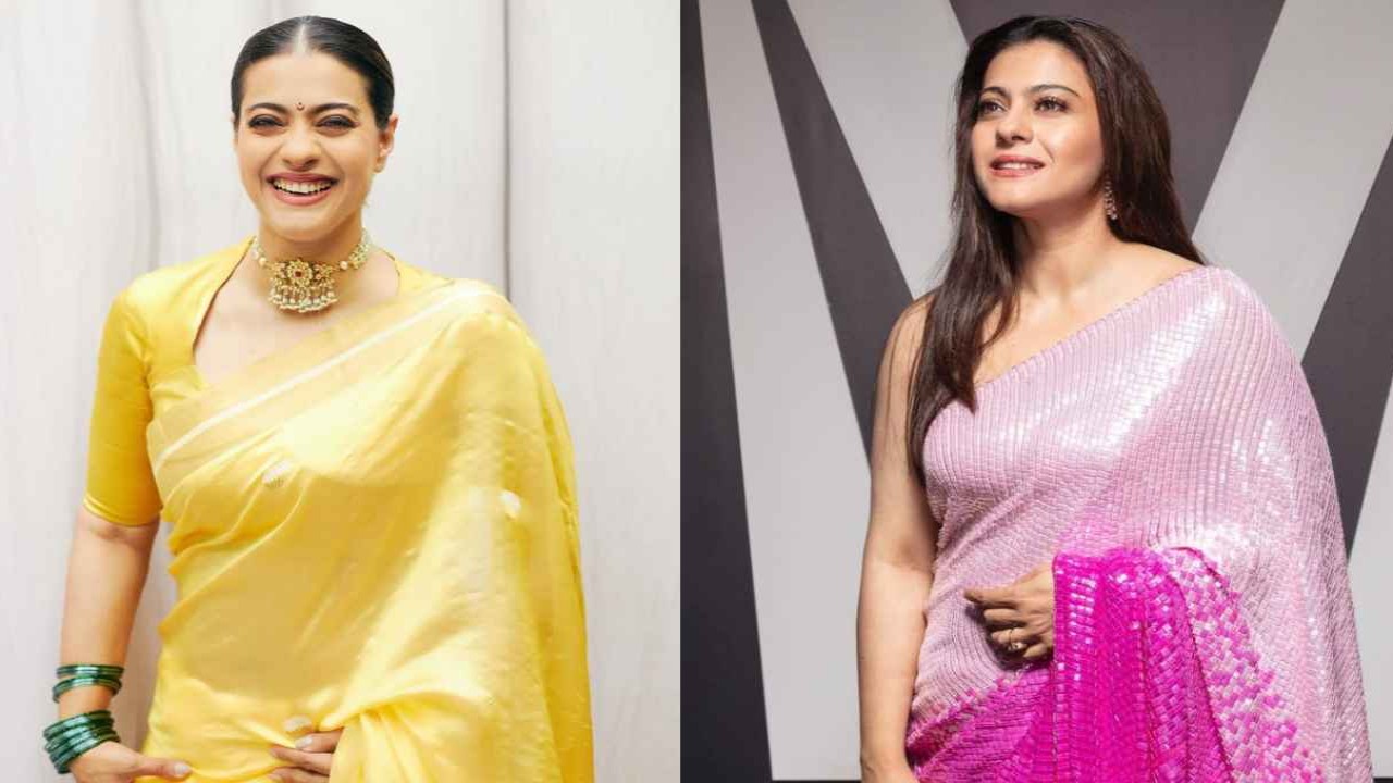 Kajol Indian Actress Naked - Kajol and her love affair with sarees; from high-shine sequinned numbers to  classic chiffon drapes | PINKVILLA