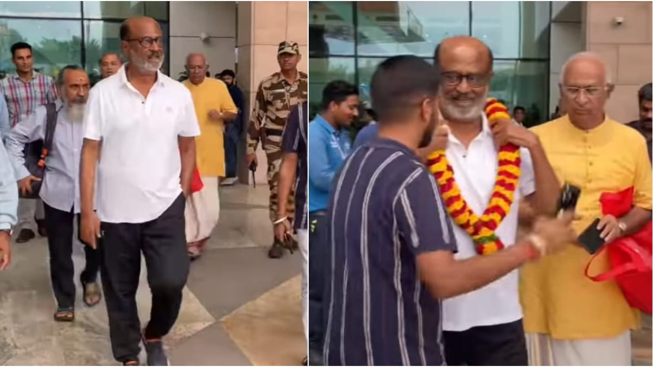 Rajinikanth mobbed by fans at Dehradun airport as Jailer releases; Fans hail 'no airport fashion, no stardom attitude' (PC: Manav Manglani) Rajinikanth airport