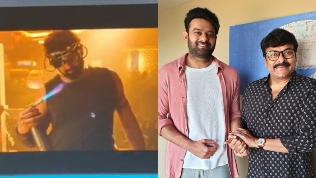 Kalki 2898 AD: Prabhas recreates Chiranjeevi's popular trend in unseen clip (PC: Vyjayanthi Films Twitter/ Chiranjeevi Instagram) Prabhas' Kalki 2898 AD