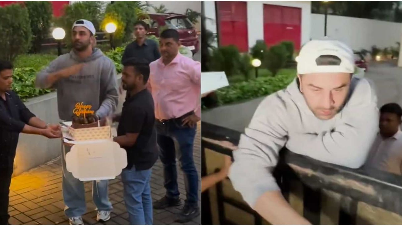 WATCH: Ranbir Kapoor celebrates his 41st birthday with fans; cuts cake and clicks selfies