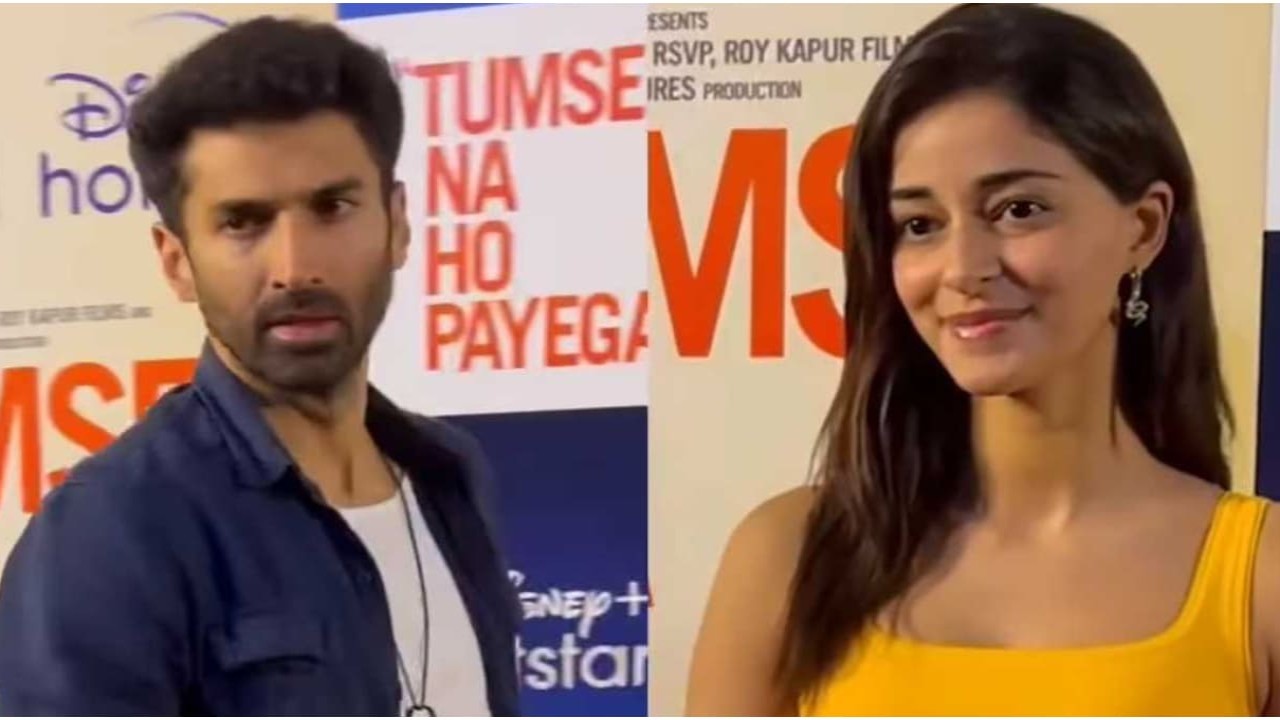 WATCH: Rumored couple Aditya Roy Kapur, Ananya Panday attend Tumse Na Ho Payega screening in style WATCH: Rumored couple Aditya Roy Kapur, Ananya Panday attend Tumse Na Ho Payega screening in style