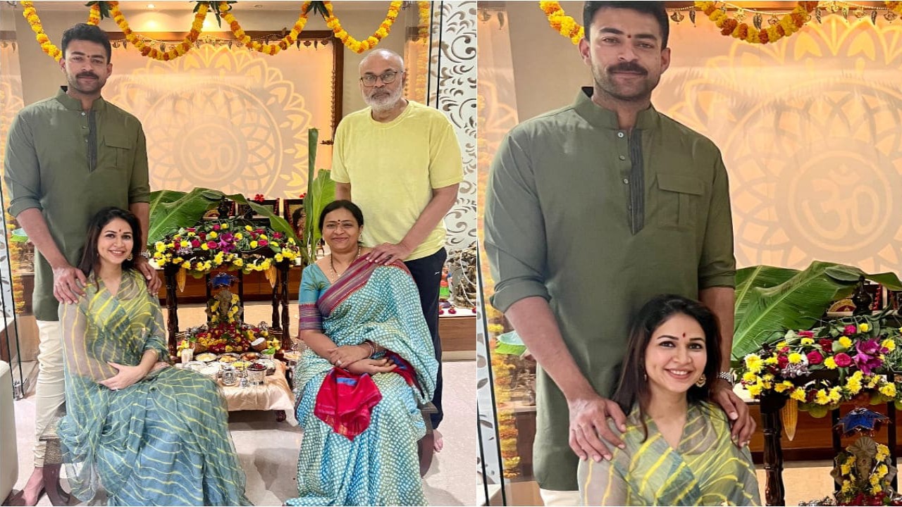 Varun Tej and Lavanya Tripathi celebrate their first Ganesh Chaturthi as a couple; Perform puja with family (PC: Varun Tej Instagram) Varun Tej and Lavanya Tripathi celebrate Ganesh Chaturthi