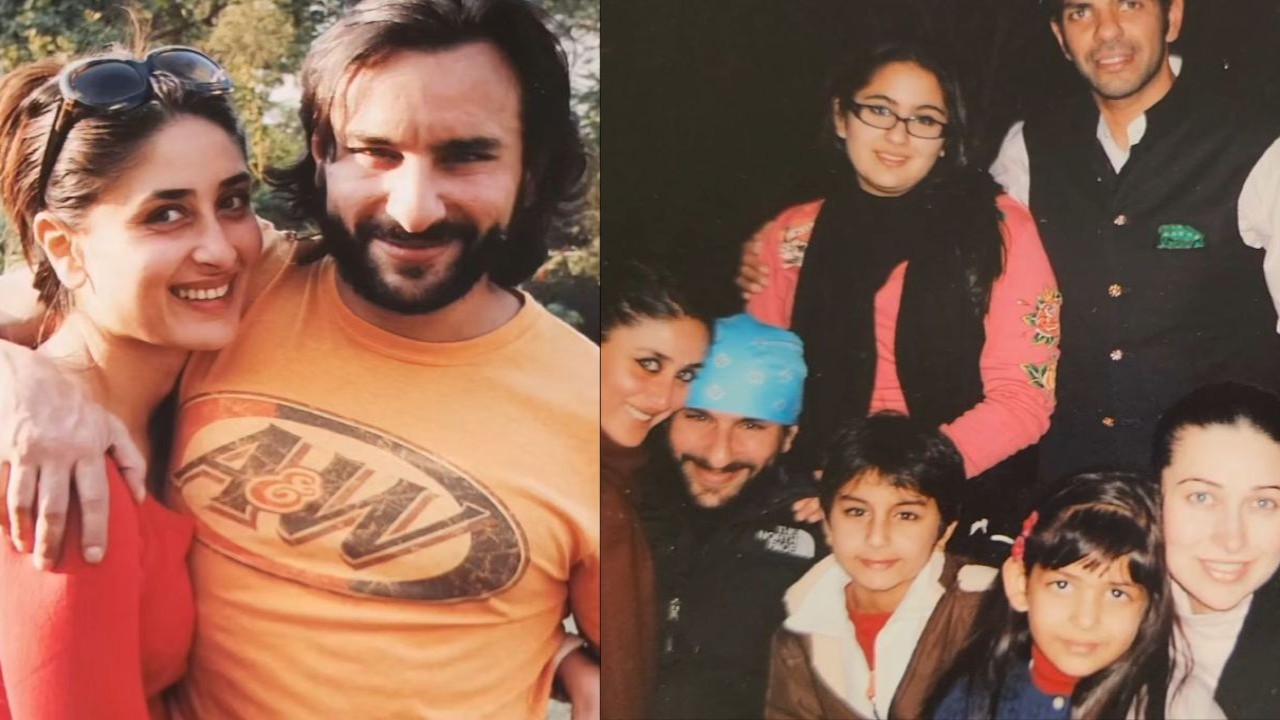 Picture courtesy: Instagram Throwback memories: Kareena Kapoor, Saif Ali Khan strike a pose, joined by Sara Ali Khan, Ibrahim and Karisma