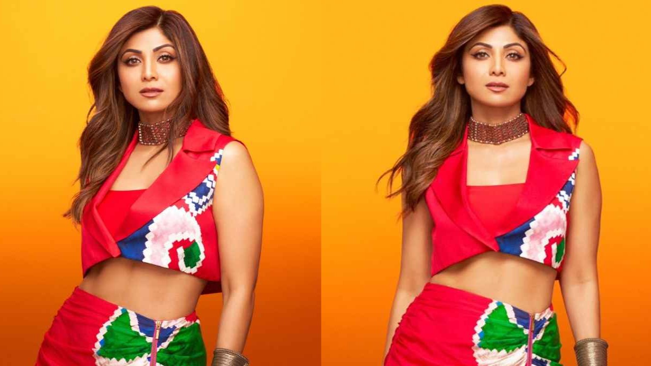 shilpa-shetty-kundra-saaksha-and-kinni-coord-set-red-style-fashion