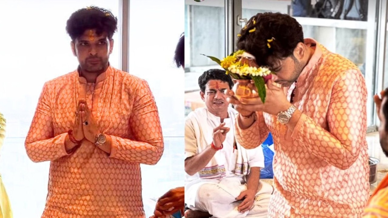 Karan Kundrra performs puja at his Bandra residence (PC: Karan Kundrra Instagram) Karan Kundrra