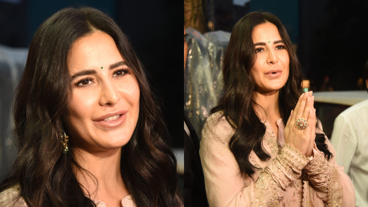 Katrina slayed the salmon pink anarkali kurta set