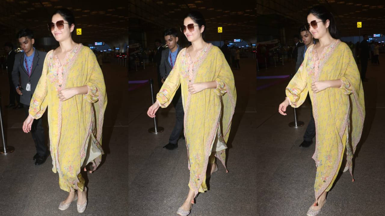 Katrina Kaif shows how to catch early morning flights in Anita Dongre kurta set with style