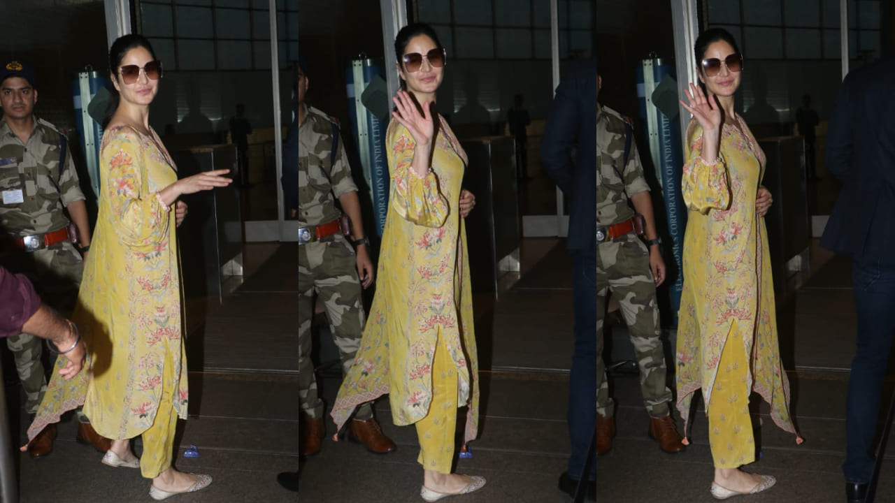 Katrina Kaif shows how to catch early morning flights in Anita Dongre kurta set with style