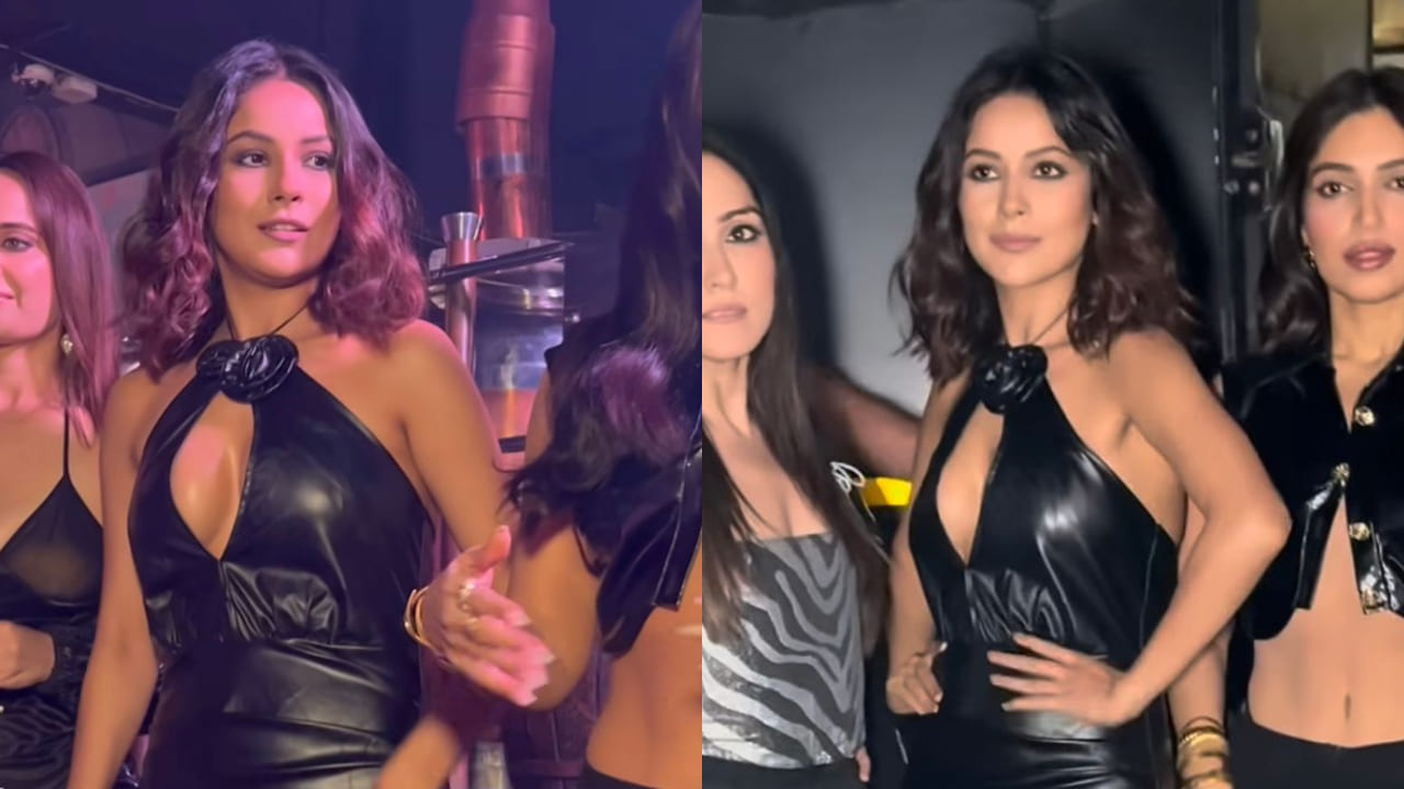 Shehnaaz Gill in gorgeous black minidress