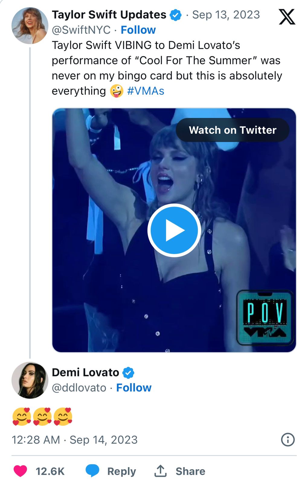 Demi Lovato and Taylor Swift (Twitter)