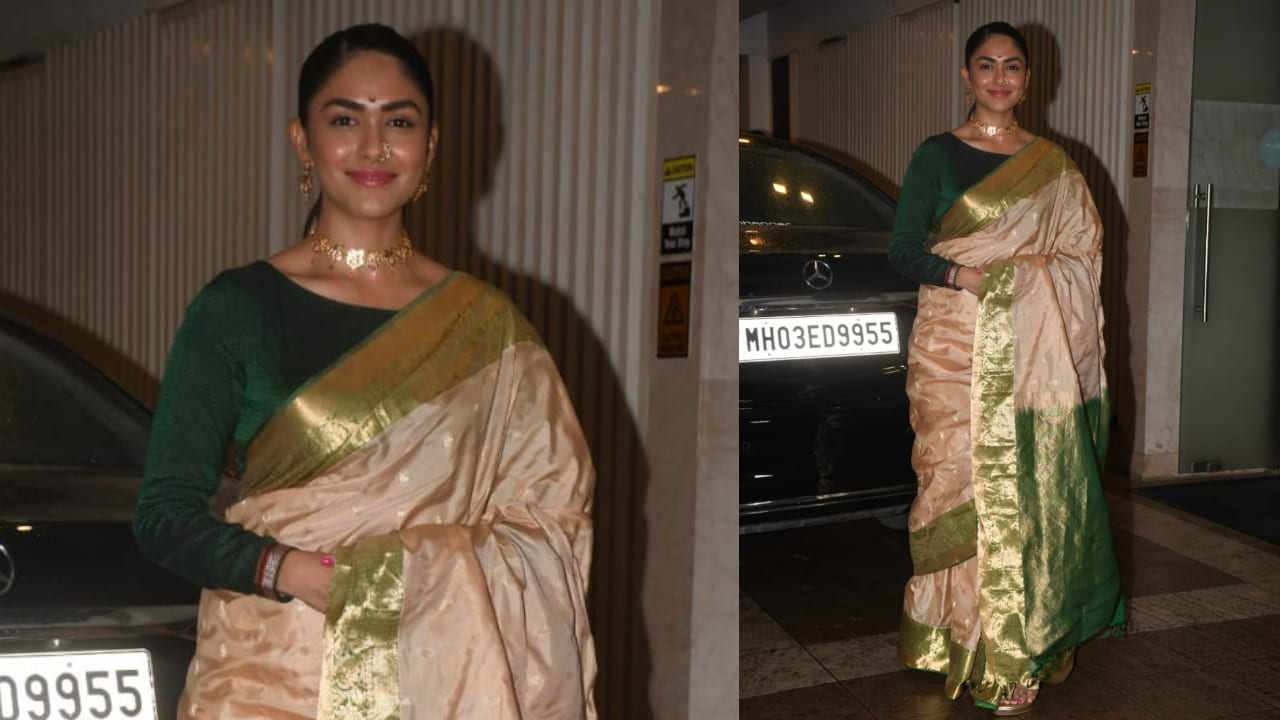 Mrunal Thakur in silk saree